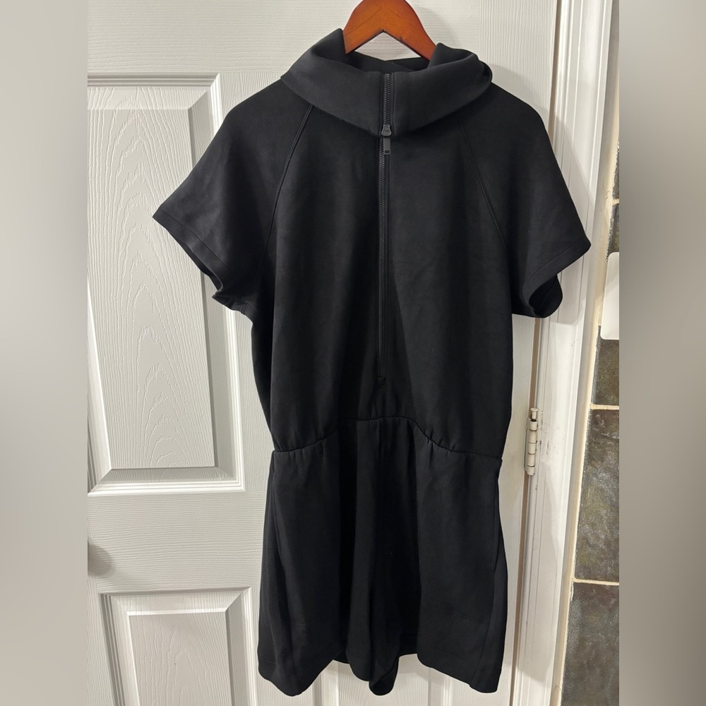 SPANX Airism Black Short Sleeve Jumpsuit